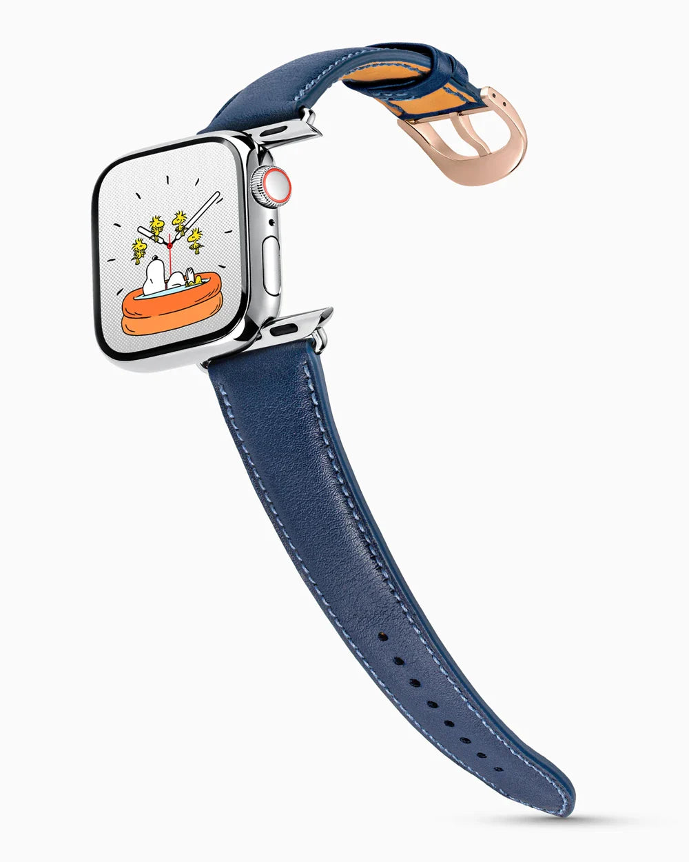 Swift Series luxury Apple Watch leather band on a Series 9 Apple Watch