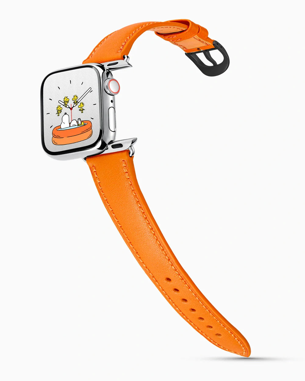 Swift Series luxury Apple Watch leather band on a Series 9 Apple Watch