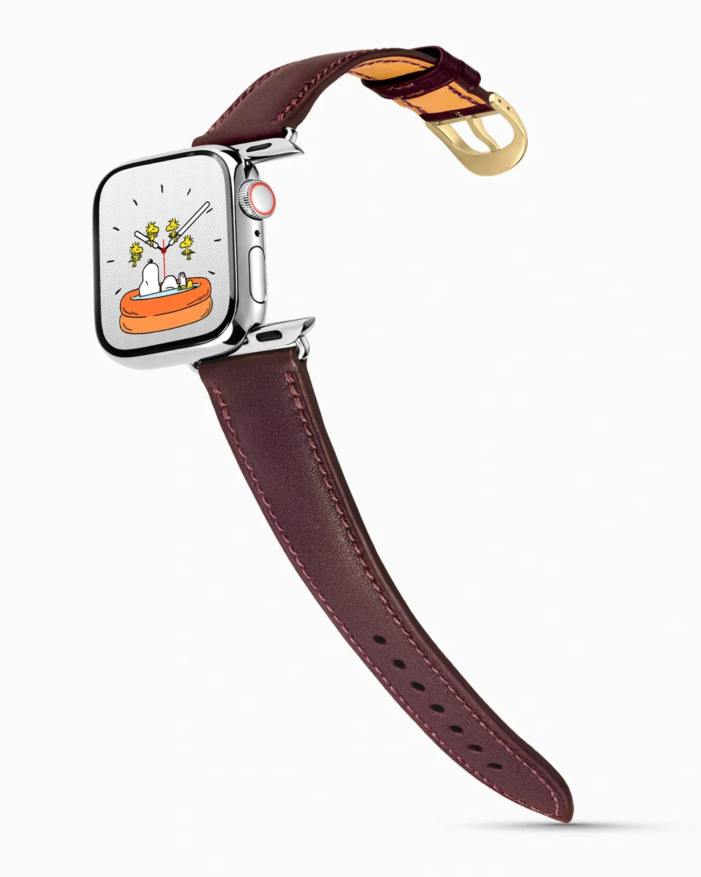 Swift Series luxury Apple Watch leather band on a Series 9 Apple Watch