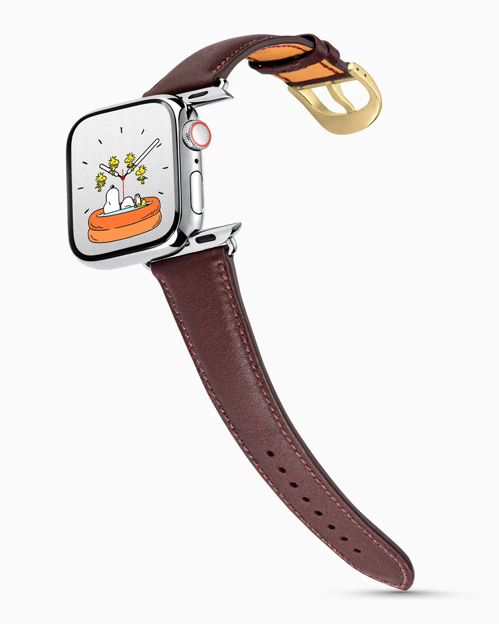 Swift Series luxury Apple Watch leather band on a Series 9 Apple Watch