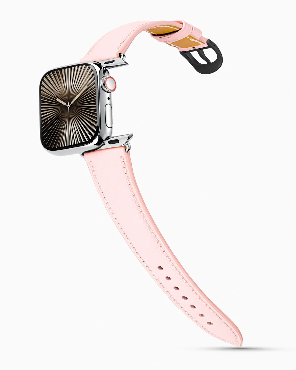 Swift Series luxury Apple Watch leather band on a Series 10 Apple Watch