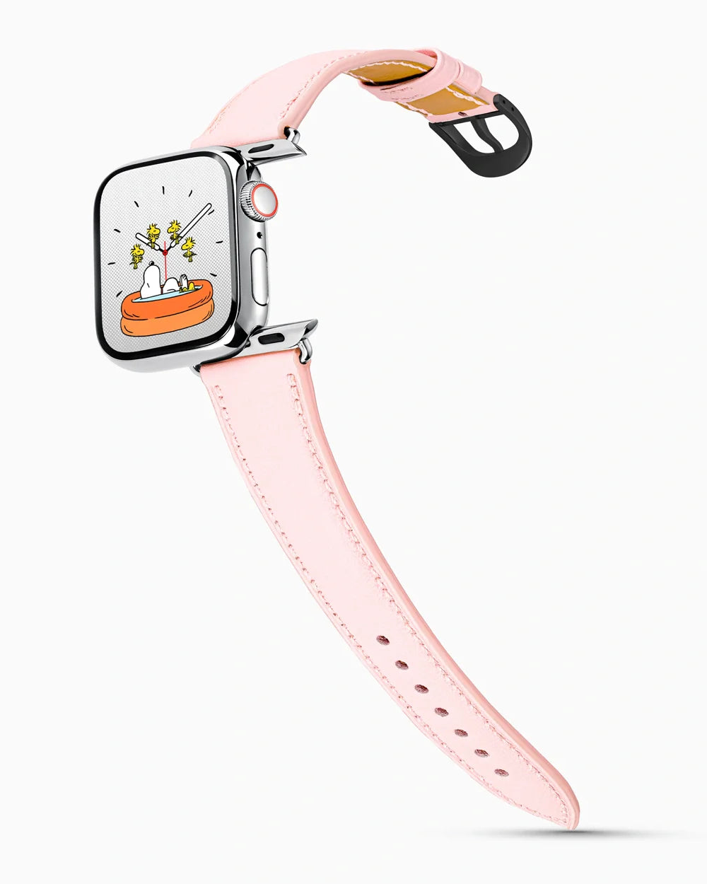 Swift Series luxury Apple Watch leather band on a Series 9 Apple Watch