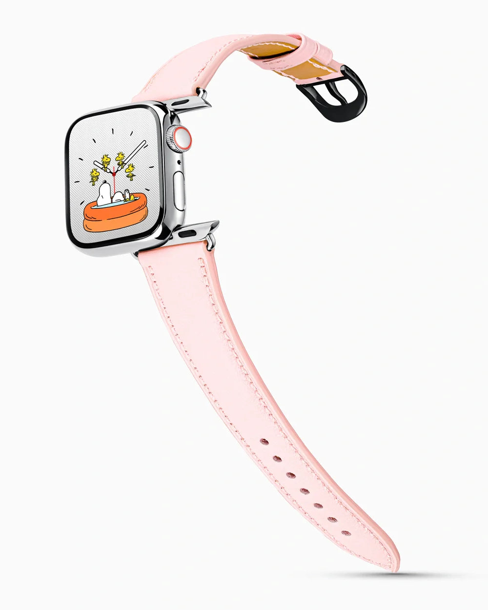 Swift Series luxury Apple Watch leather band on a Series 9 Apple Watch
