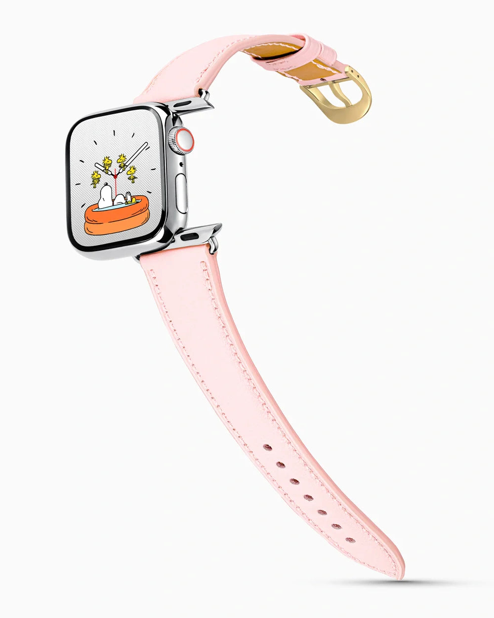 Swift Series luxury Apple Watch leather band on a Series 9 Apple Watch