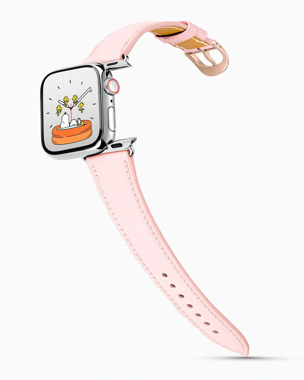 Swift Series luxury Apple Watch leather band on a Series 9 Apple Watch