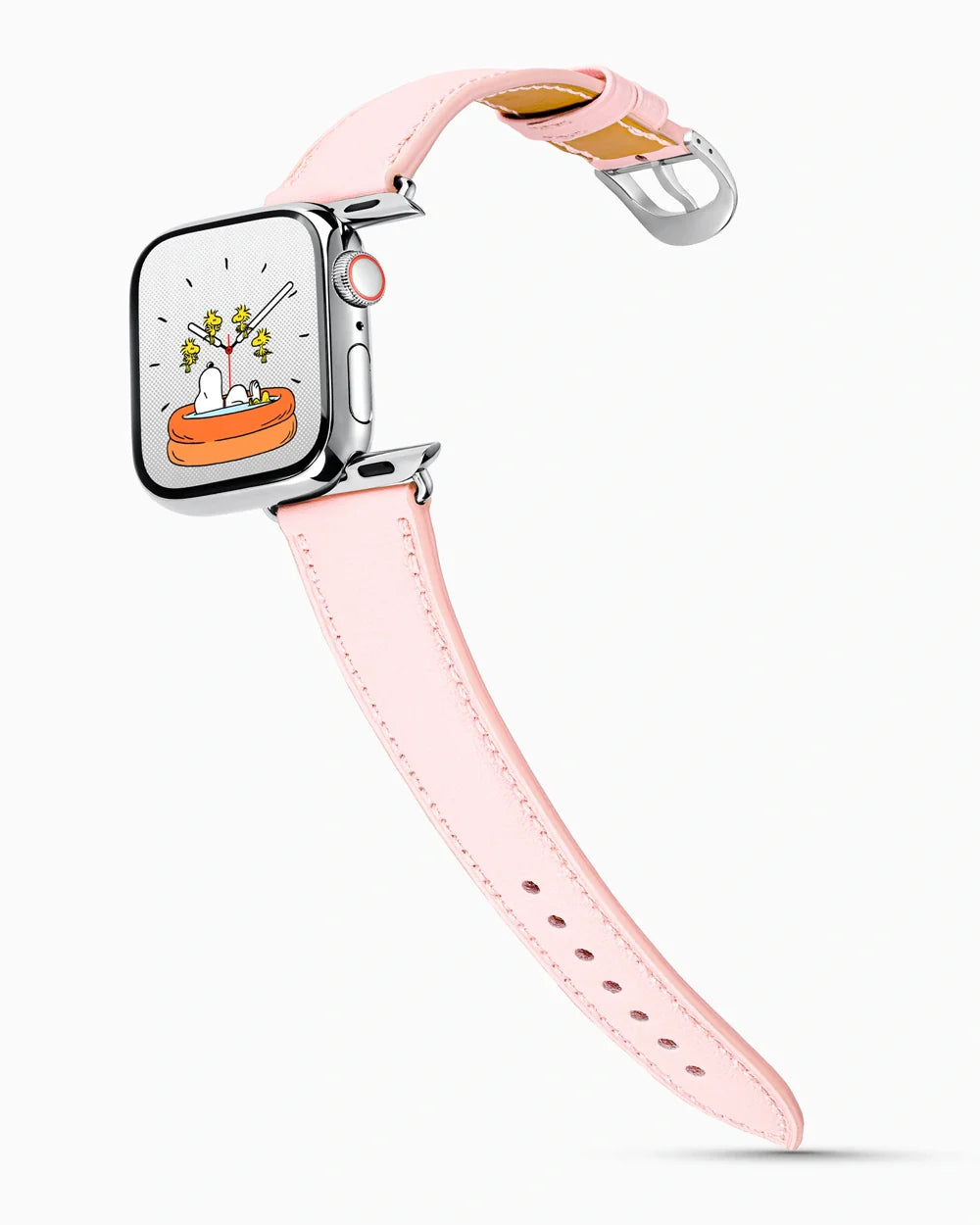 Swift Series luxury Apple Watch leather band on a Series 9 Apple Watch