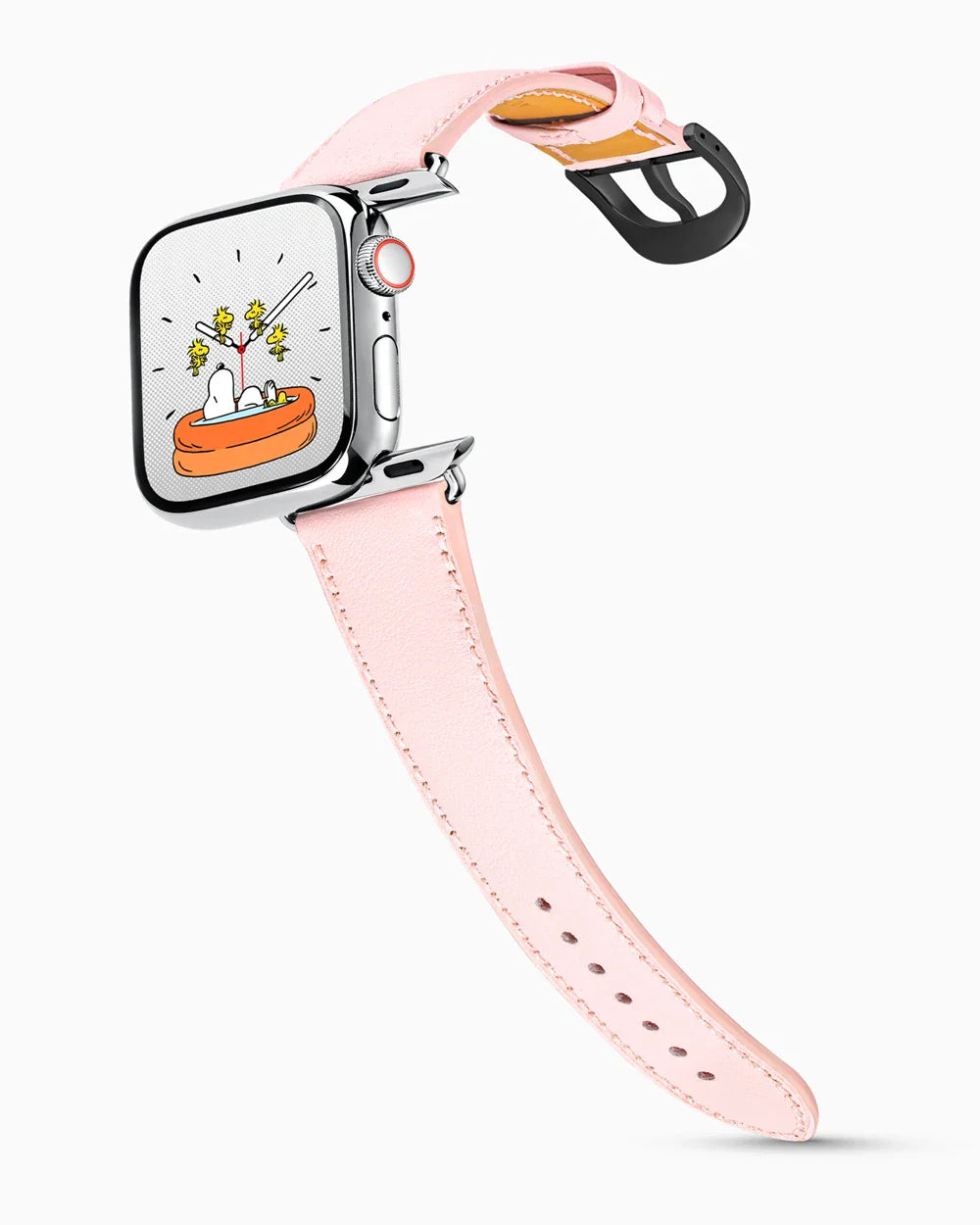 Swift Series luxury Apple Watch leather band on a Series 9 Apple Watch