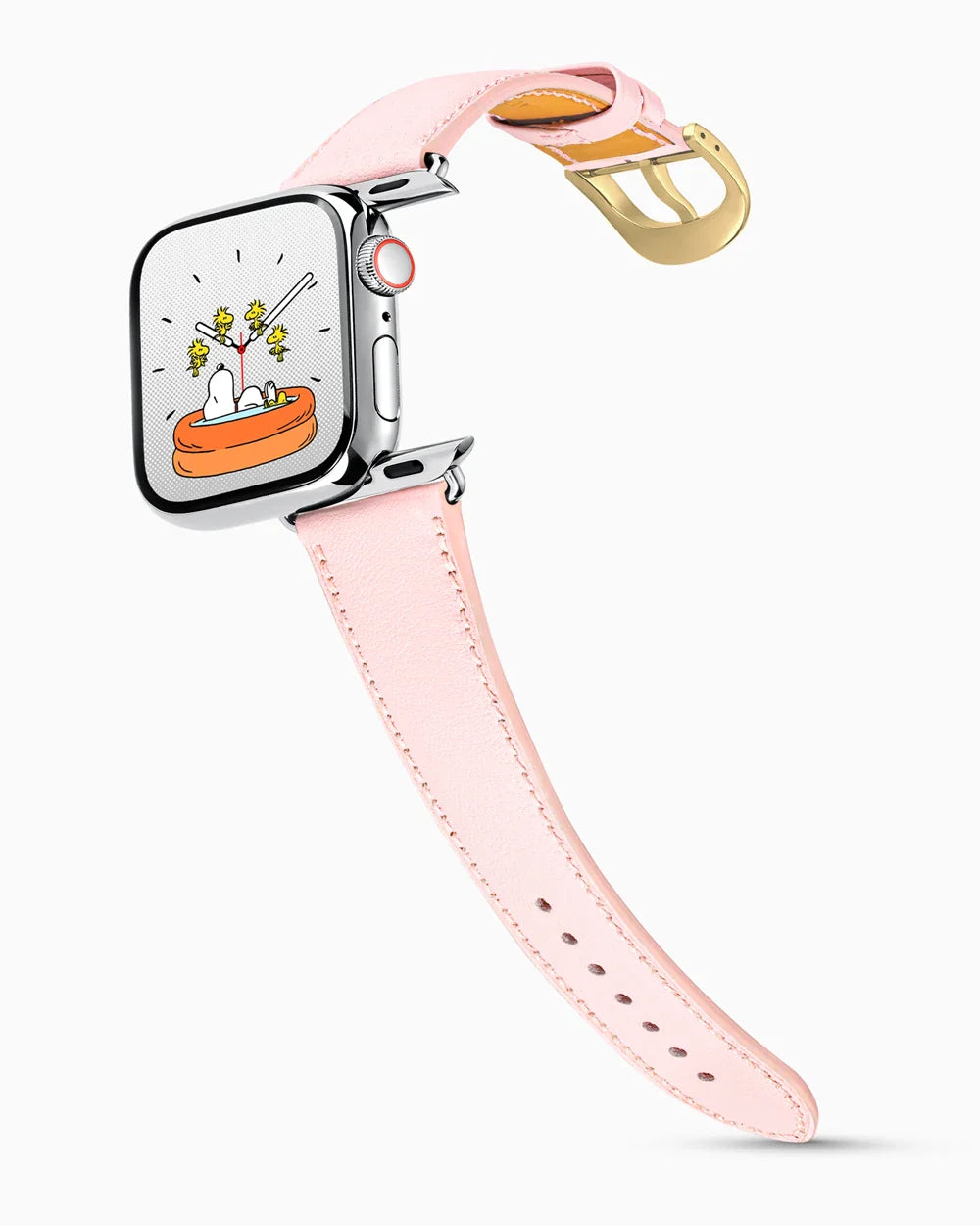 Swift Series luxury Apple Watch leather band on a Series 9 Apple Watch