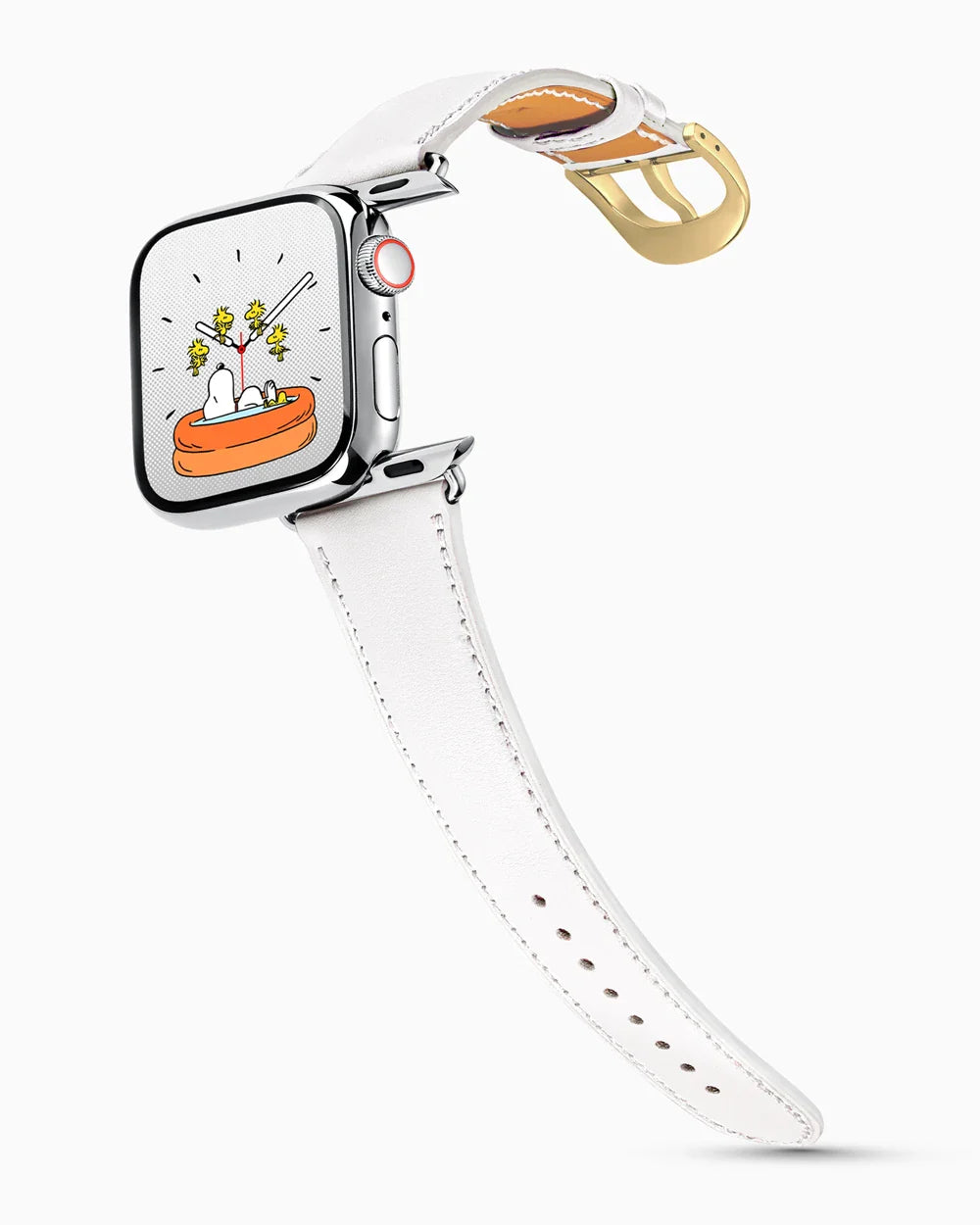 Swift Series luxury Apple Watch leather band on a Series 9 Apple Watch