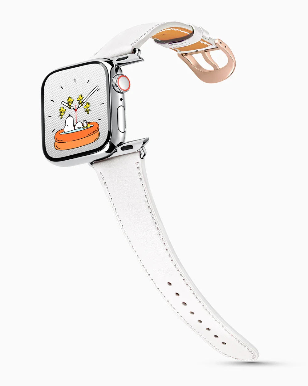 Swift Series luxury Apple Watch leather band on a Series 9 Apple Watch