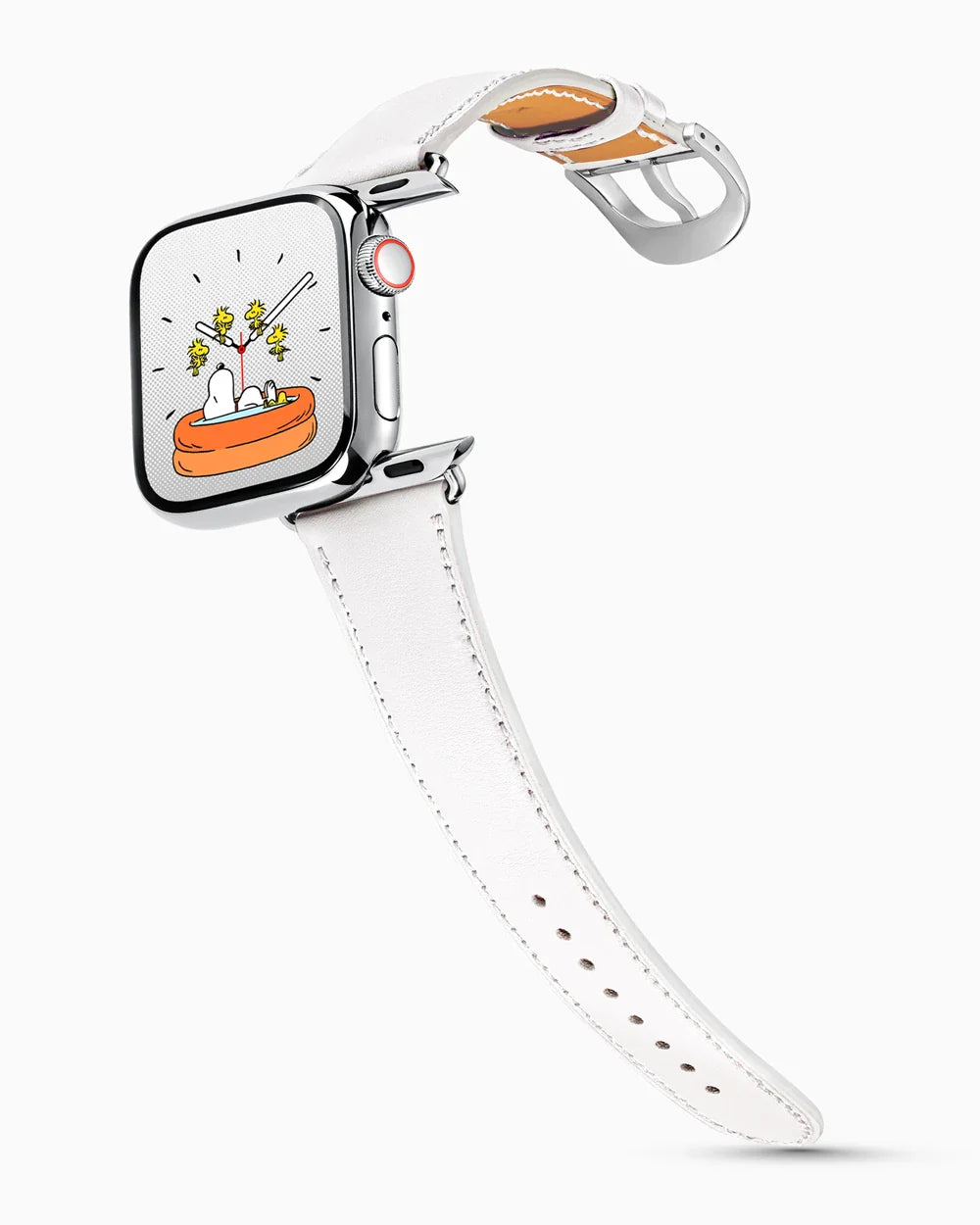 Swift Series luxury Apple Watch leather band on a Series 9 Apple Watch