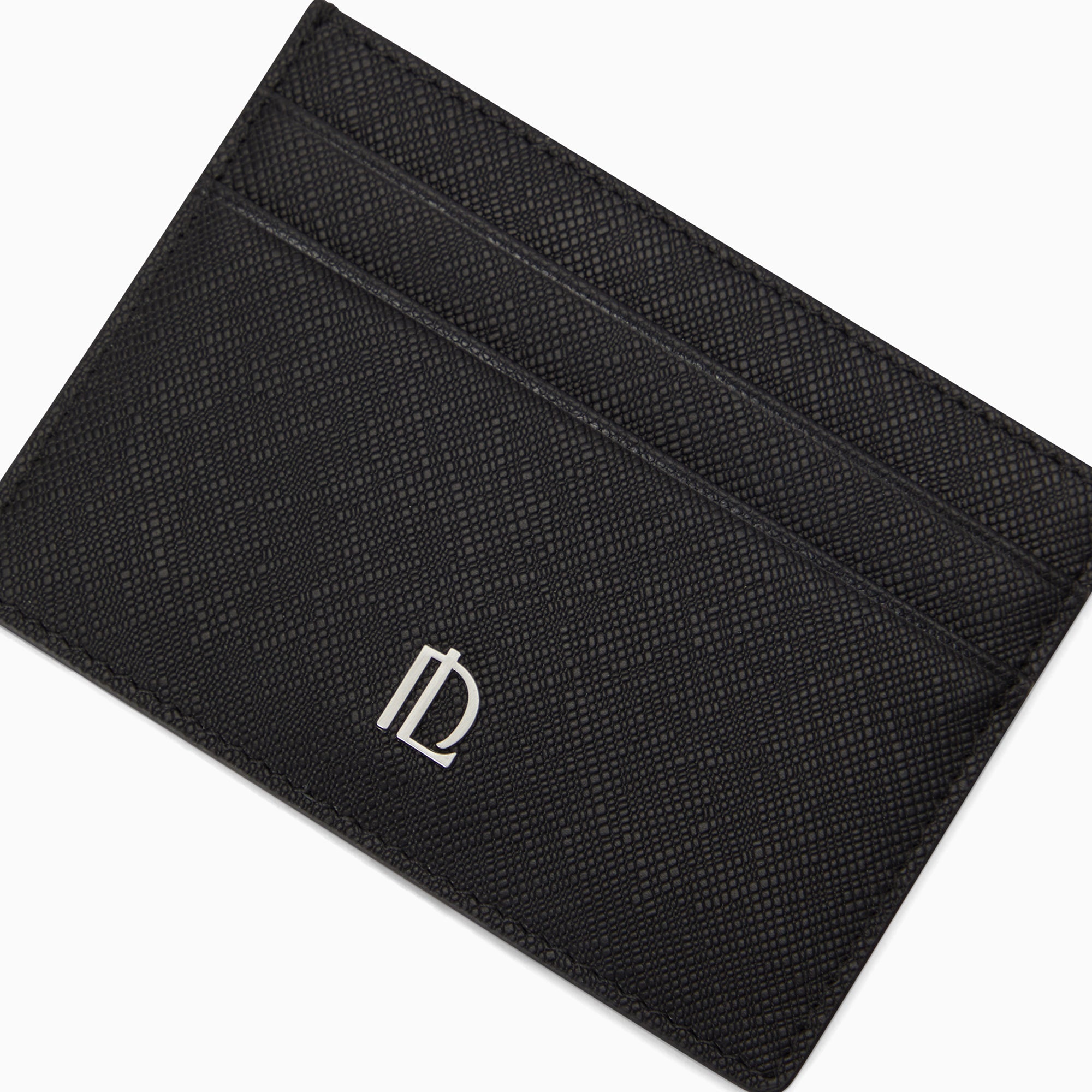 Signature Saffiano Leather Card holder 5CC | Noir Profond