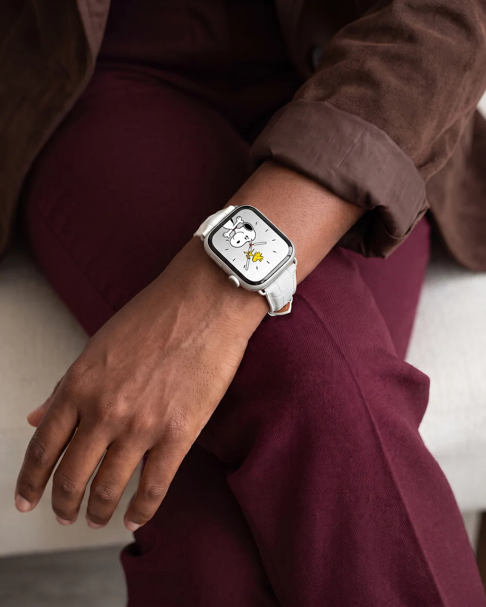 Caiman Series 3 | Blanc Neige on a woman’s wrist