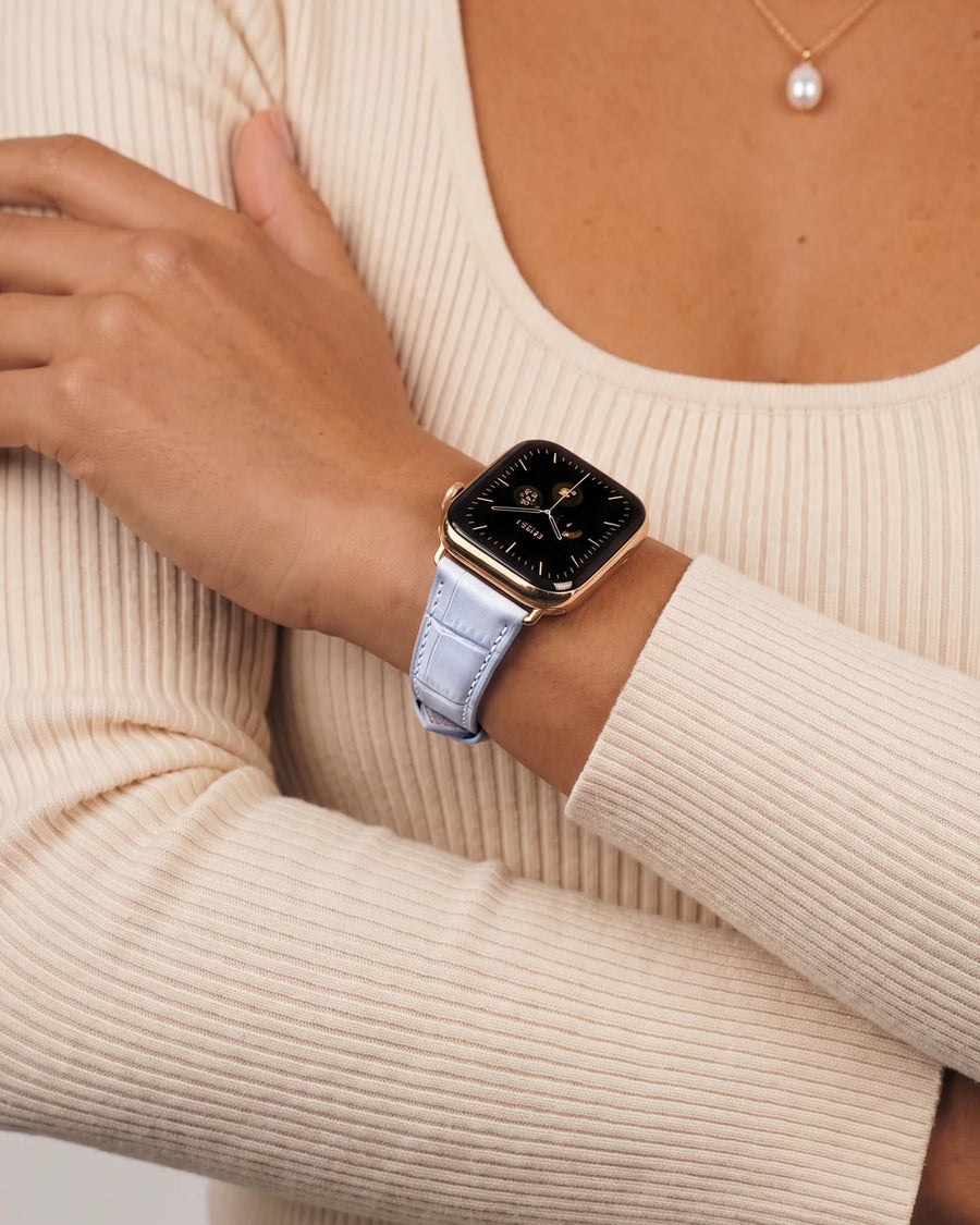 Caiman Series 3 | Bleu Ciel on a woman’s wrist