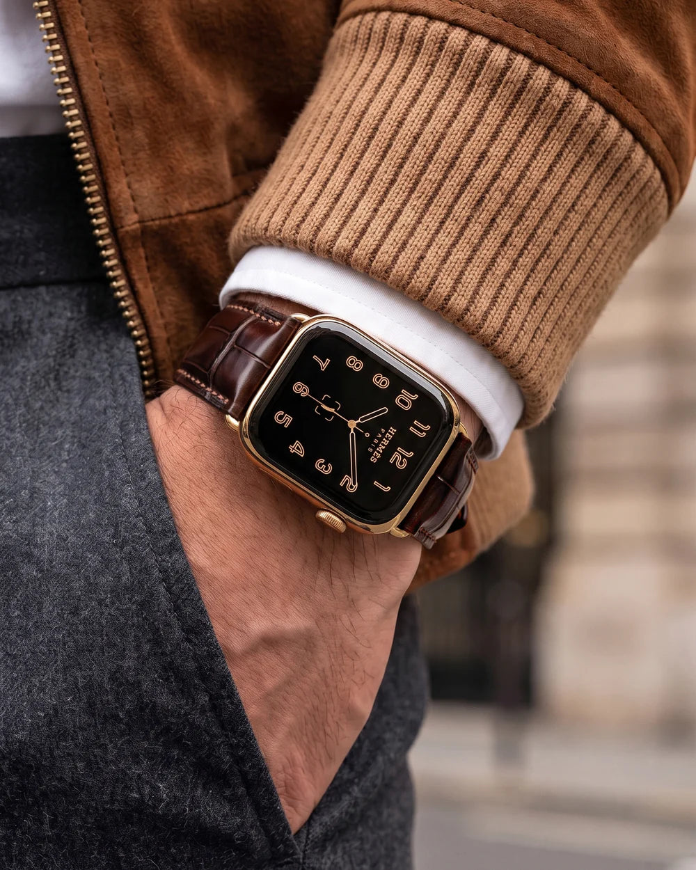 Caiman Series 3 | Marron Glacé on a man’s wrist