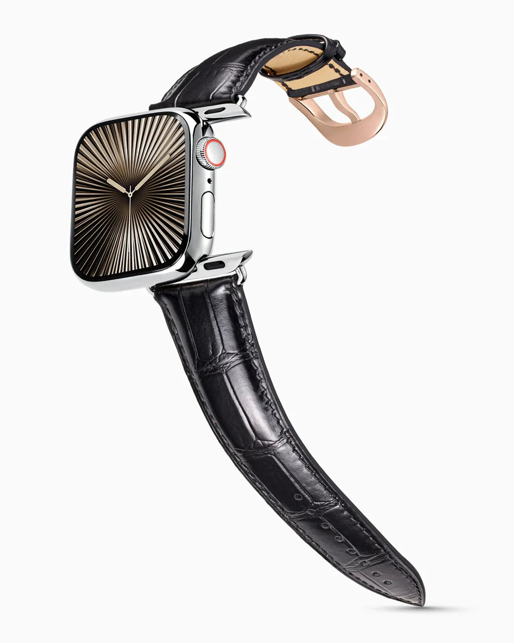 Caiman Series 3 | Noir Glacé | for Apple Watch Series 10-11 (42MM)