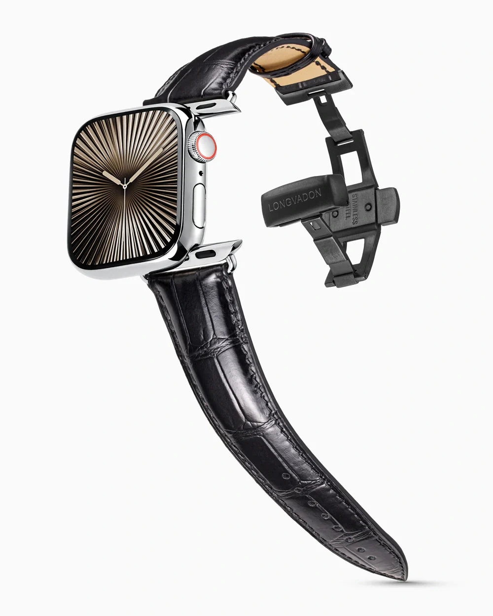 Caiman Series 3 | Noir Glacé | for Apple Watch Series 10-11 (42MM)