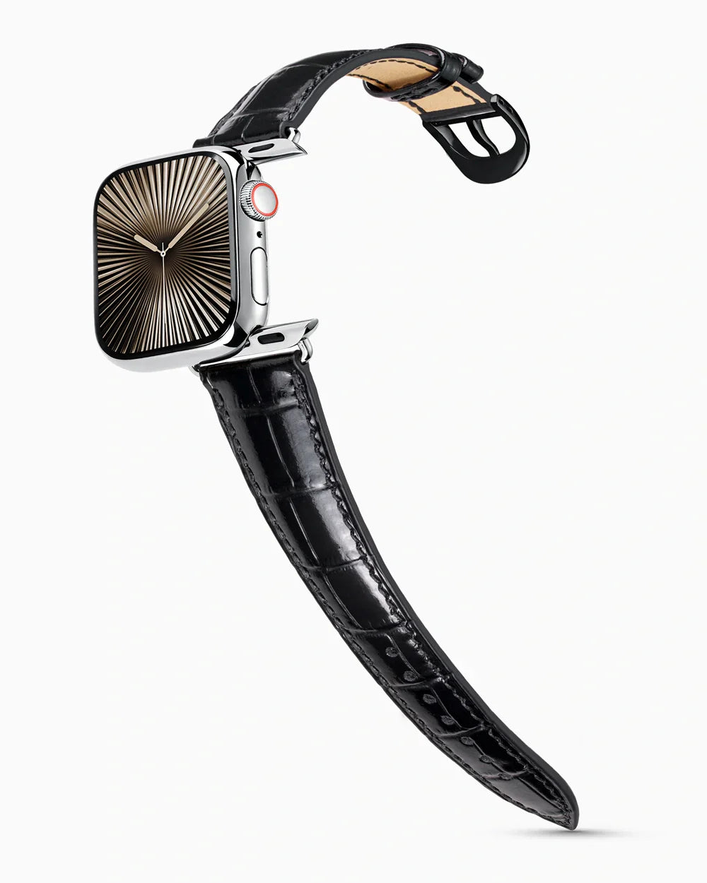 Caiman Series 3 | Noir Verni | for Apple Watch Series 10-11 (46MM)