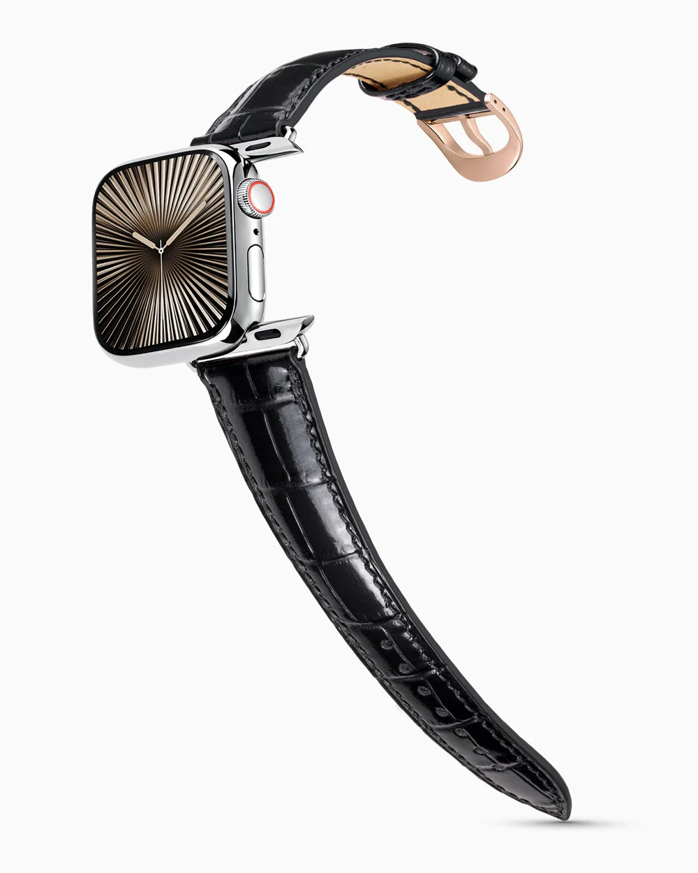 Caiman Series 3 | Noir Verni | for Apple Watch Series 10-11 (42MM)