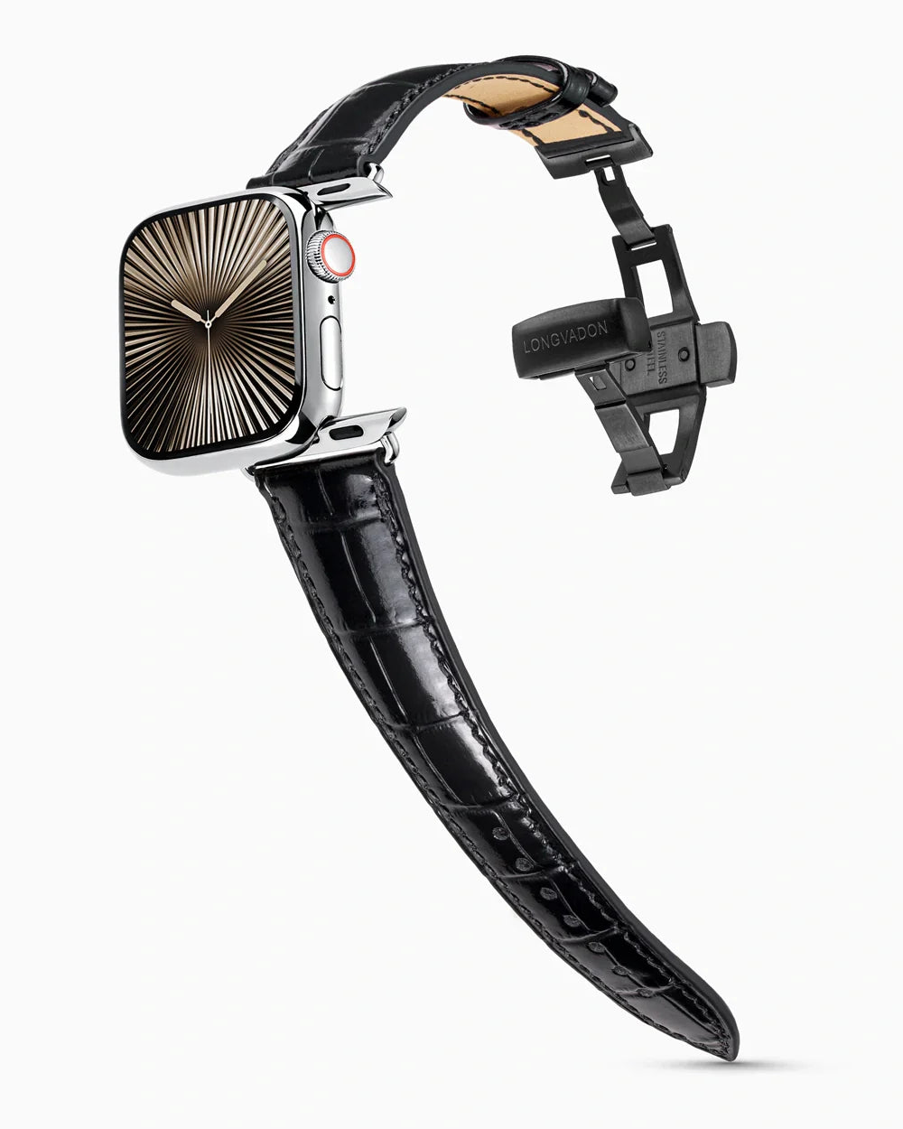 Caiman Series 3 | Noir Verni | for Apple Watch Series 10-11 (42MM)