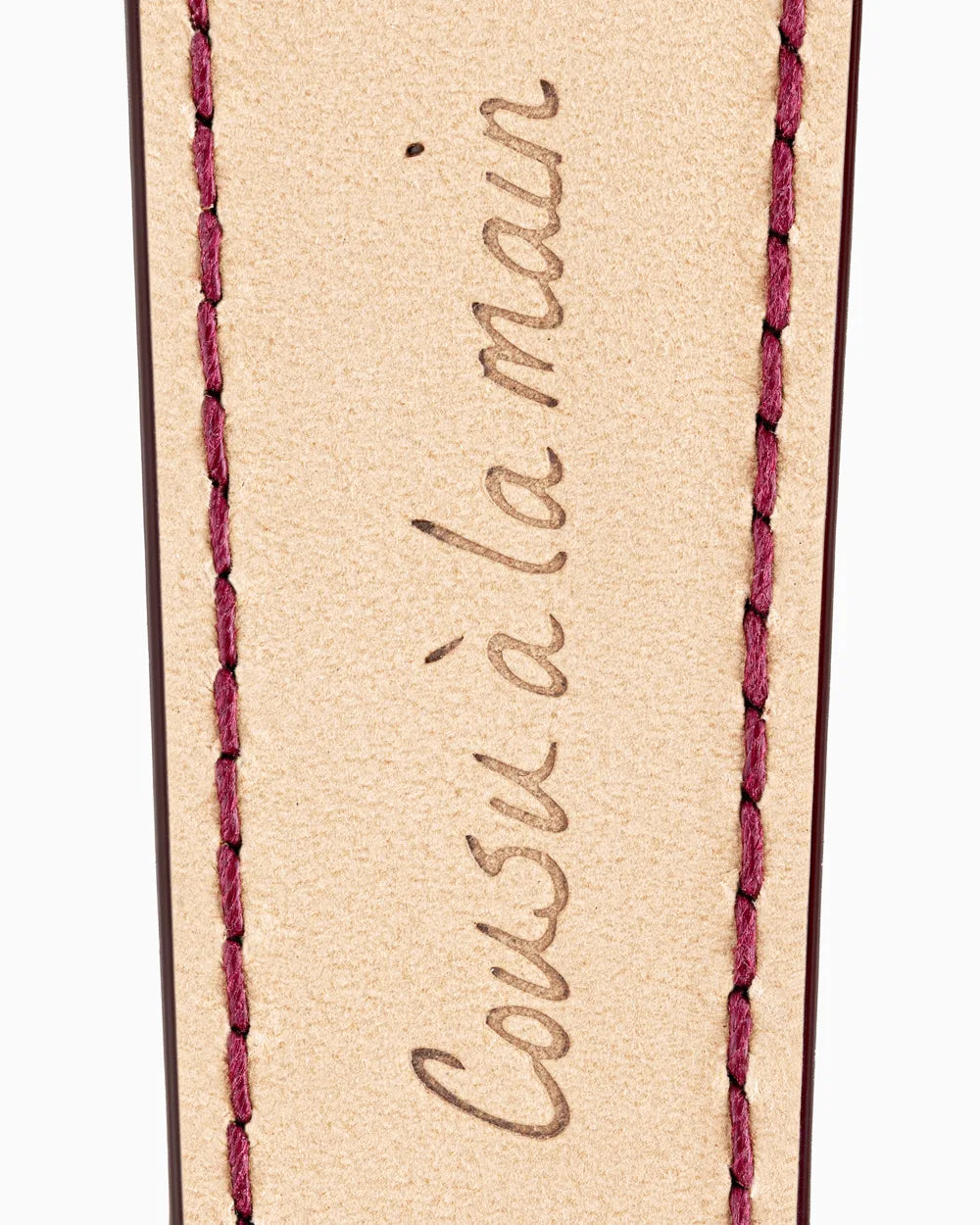 Caiman Series 3 luxury Apple Watch leather band closeup