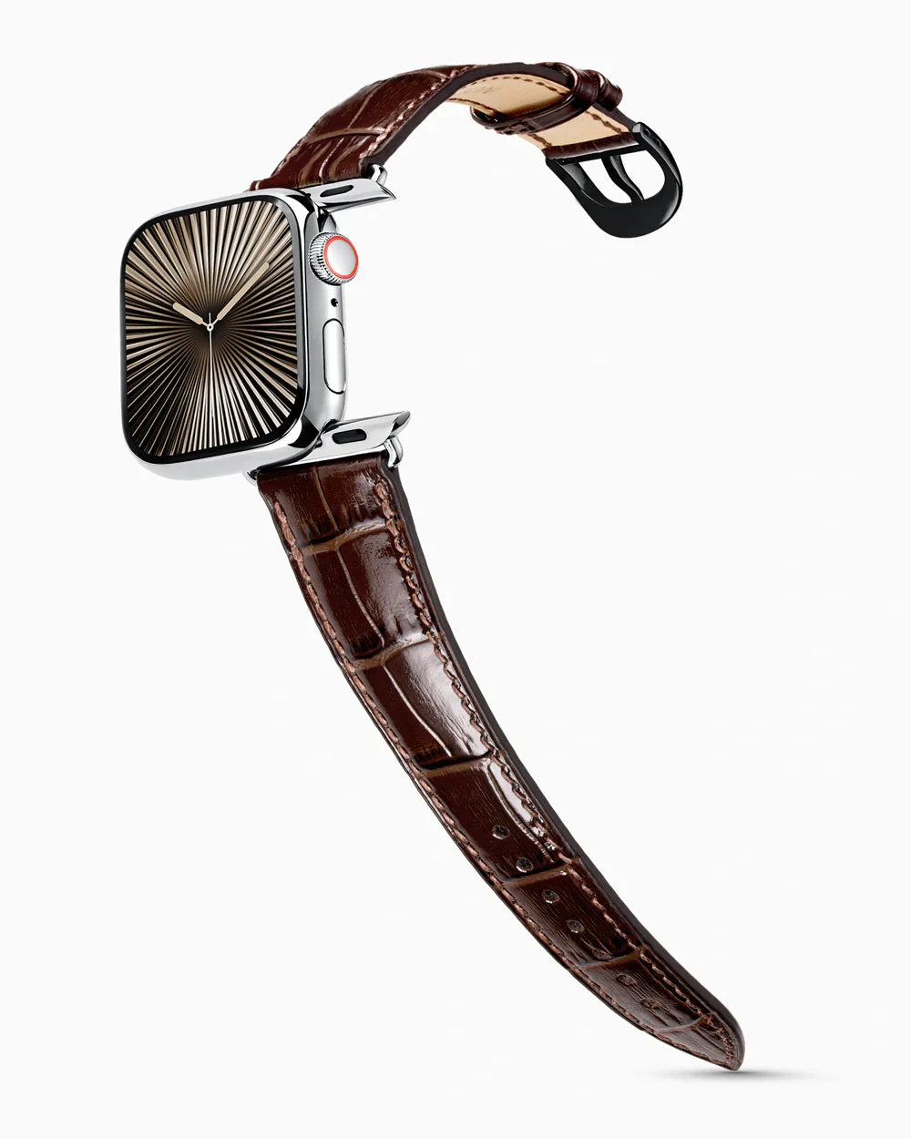 Caiman Series 3 | Marron Verni | for Apple Watch Series 10-11 (46MM)