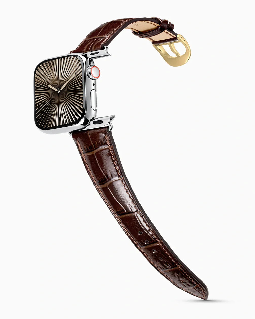 Caiman Series 3 | Marron Verni | for Apple Watch Series 10-11 (46MM)