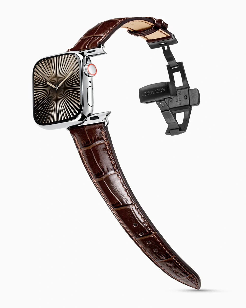 Caiman Series 3 | Marron Verni | for Apple Watch Series 10-11 (46MM)