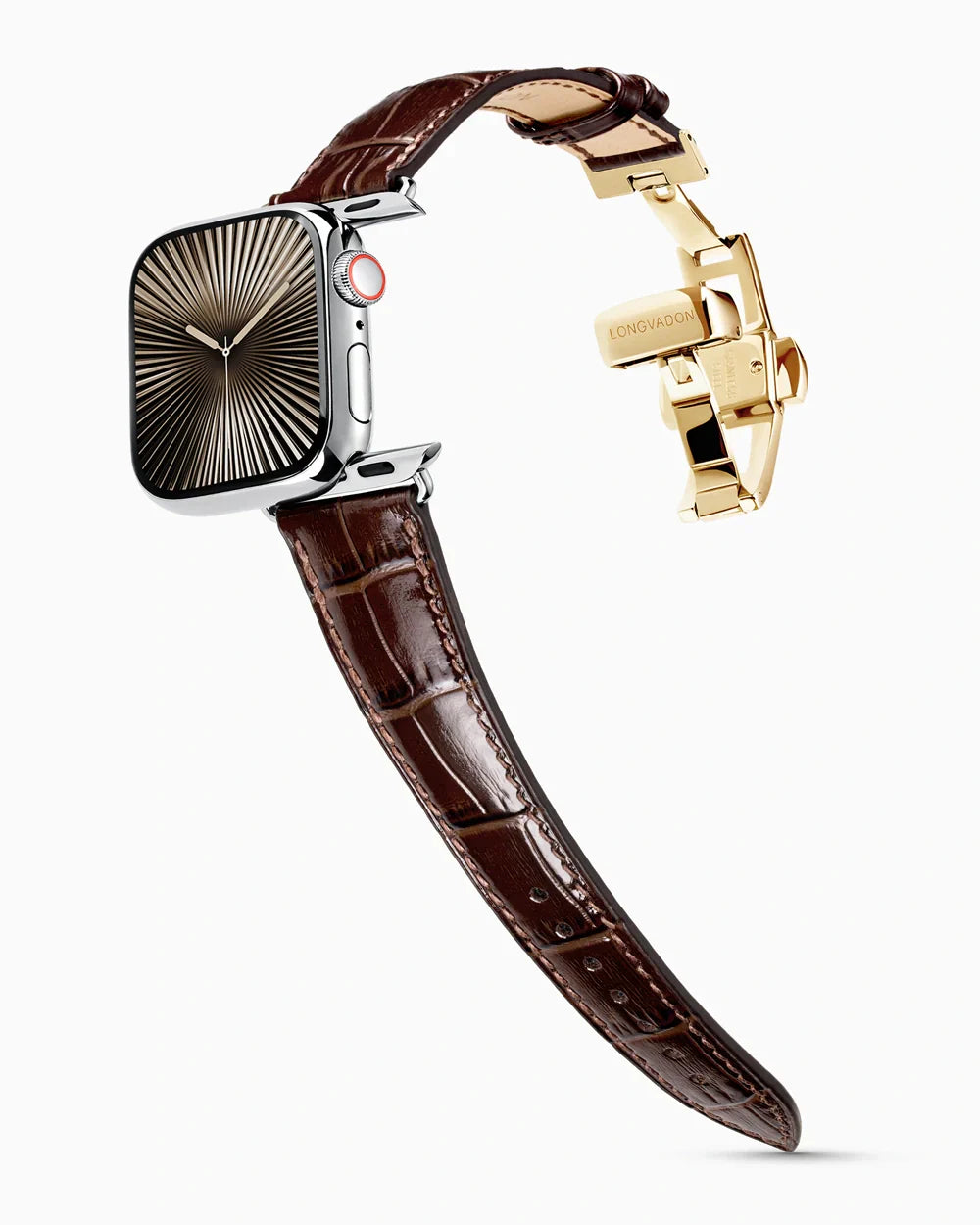 Caiman Series 3 | Marron Verni | for Apple Watch Series 10-11 (46MM)