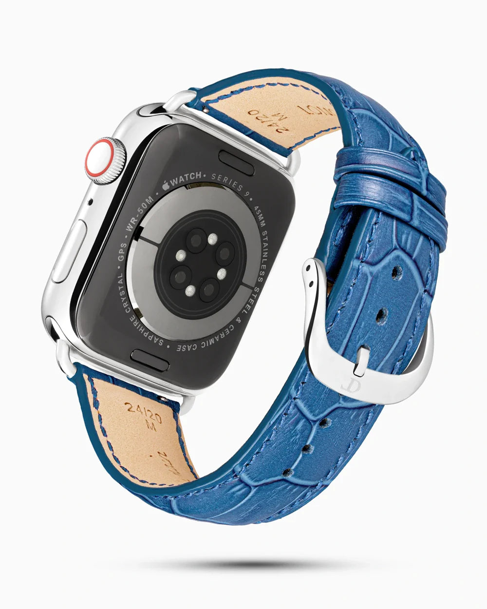 Caiman Series 3 luxury Apple Watch leather band circular image