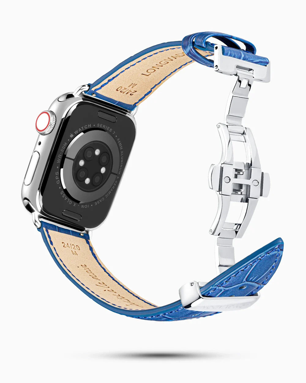 Caiman Series 3 luxury Apple Watch leather band circular image