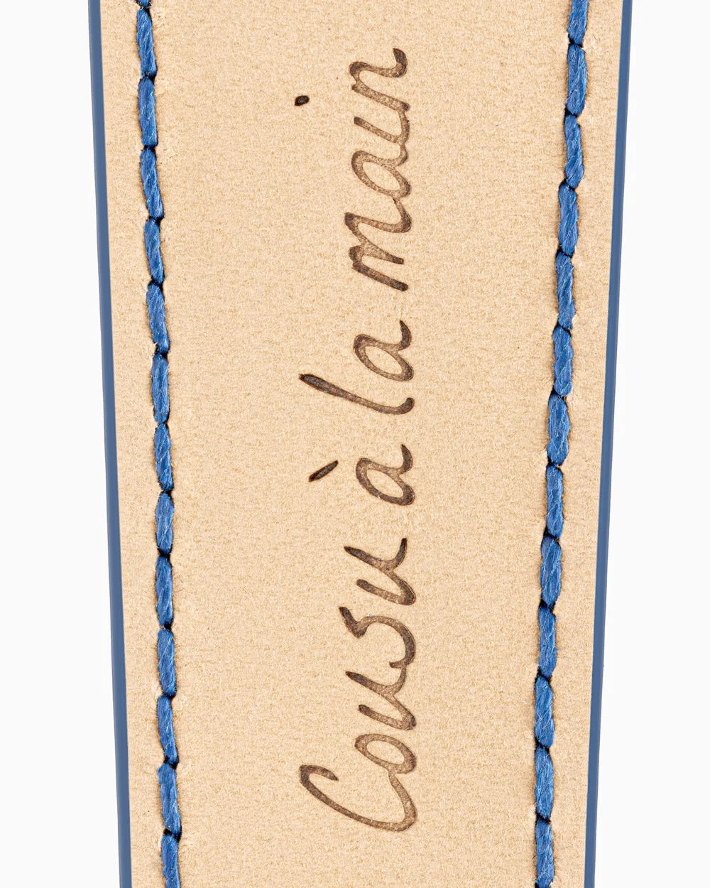 Caiman Series 3 luxury Apple Watch leather band closeup