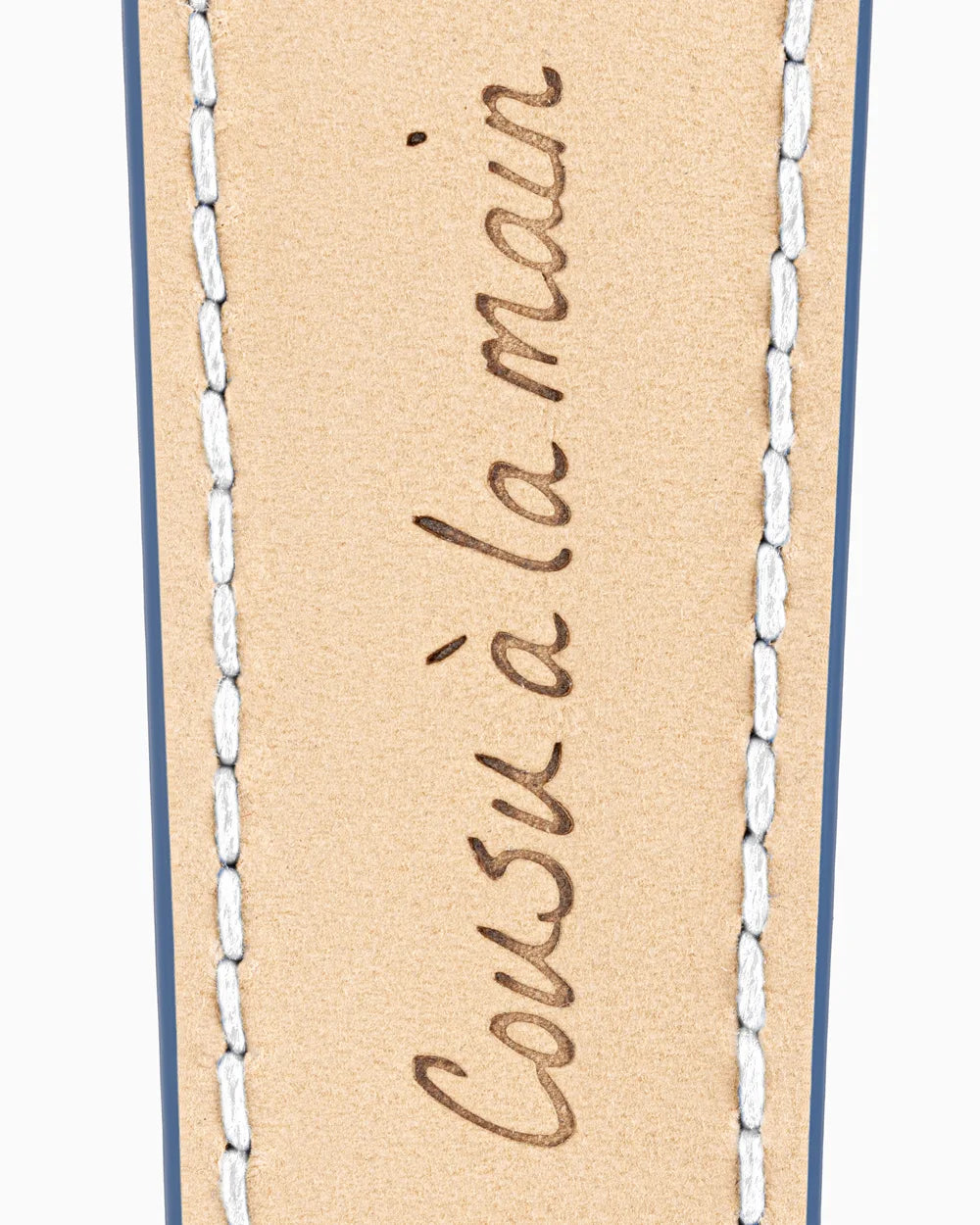 Caiman Series 3 luxury Apple Watch leather band closeup