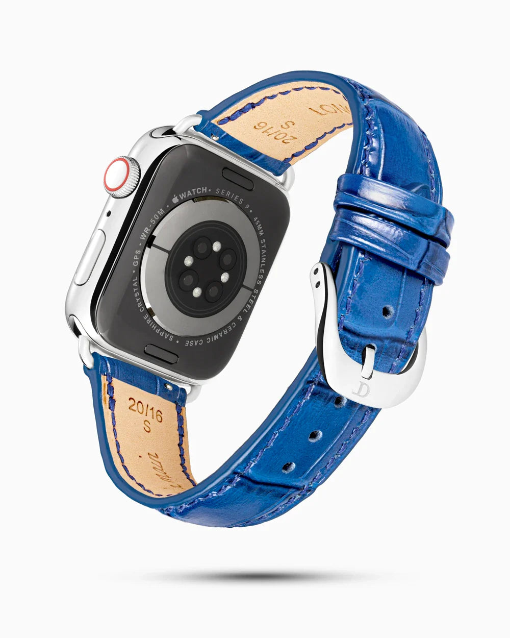 Caiman Series 3 luxury Apple Watch leather band circular image