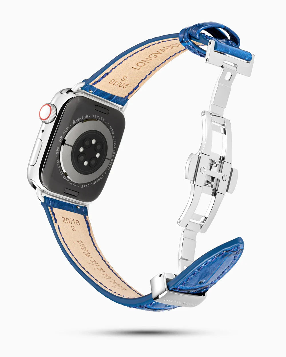 Caiman Series 3 luxury Apple Watch leather band circular image