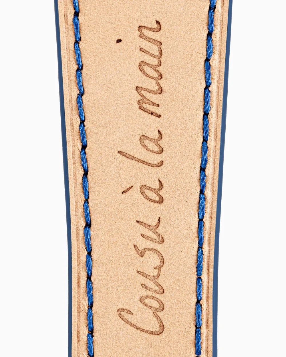 Caiman Series 3 luxury Apple Watch leather band closeup