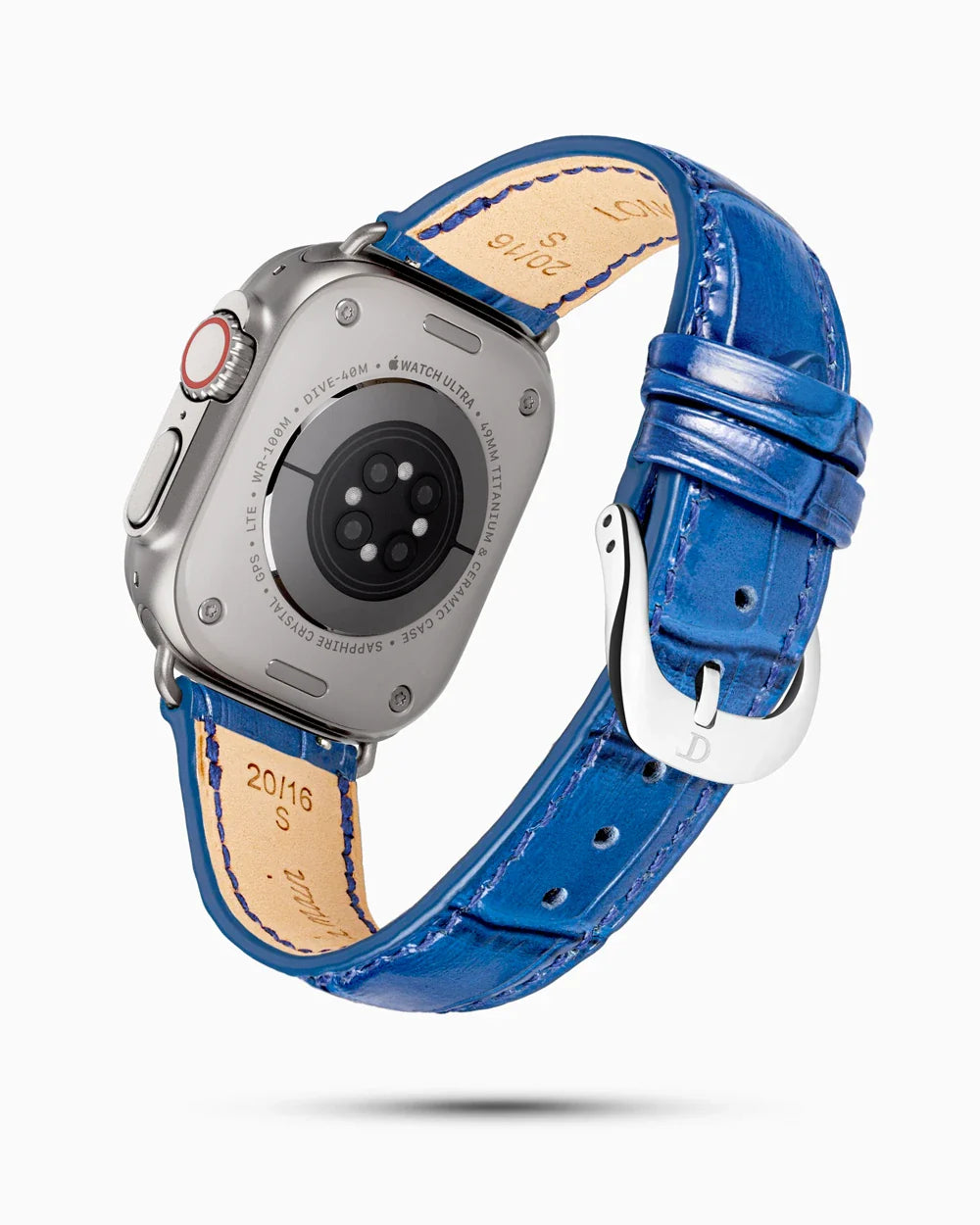 Caiman Series 3 luxury Apple Watch leather band circular image