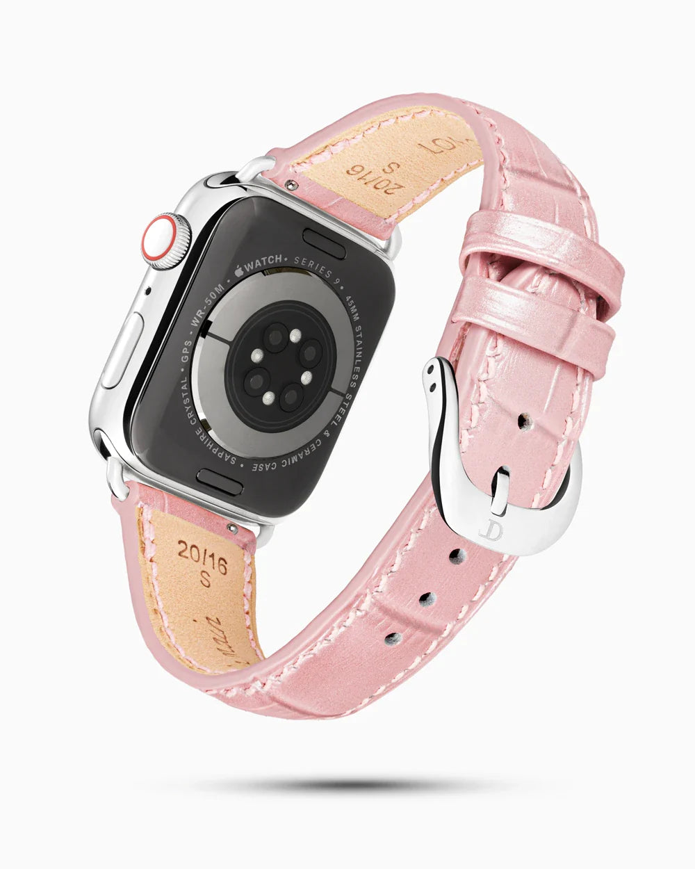 Caiman Series 3 luxury Apple Watch leather band circular image