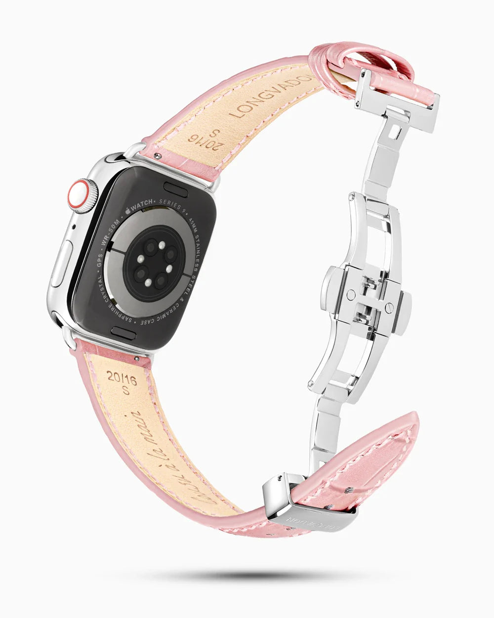 Caiman Series 3 luxury Apple Watch leather band circular image