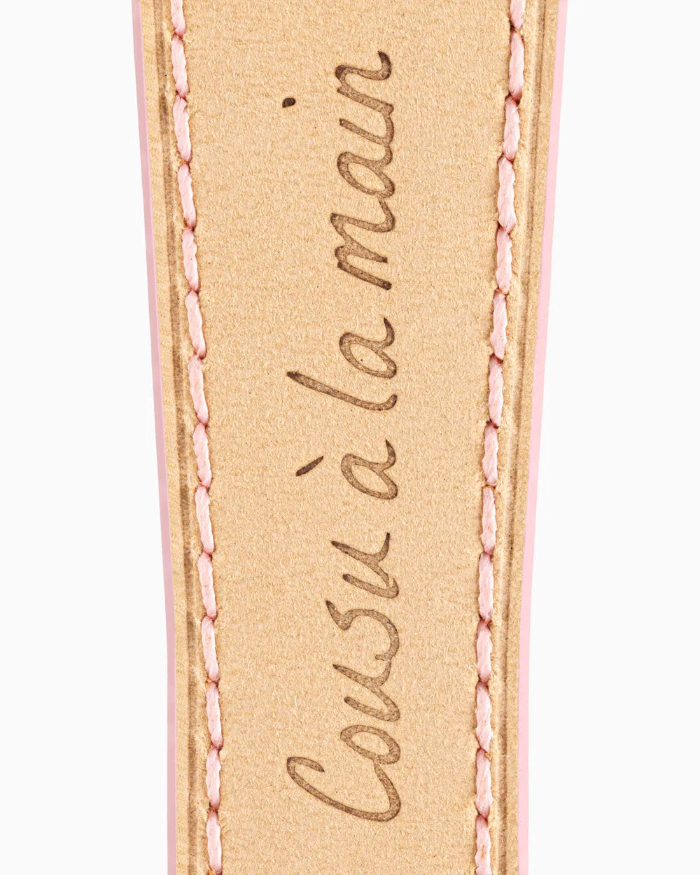 Caiman Series 3 luxury Apple Watch leather band closeup