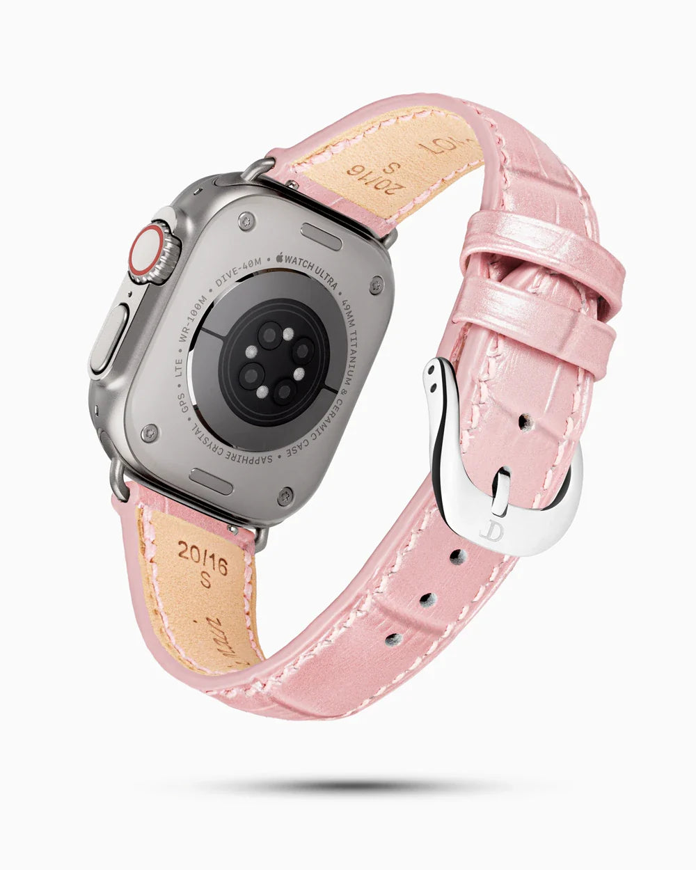 Caiman Series 3 luxury Apple Watch leather band circular image