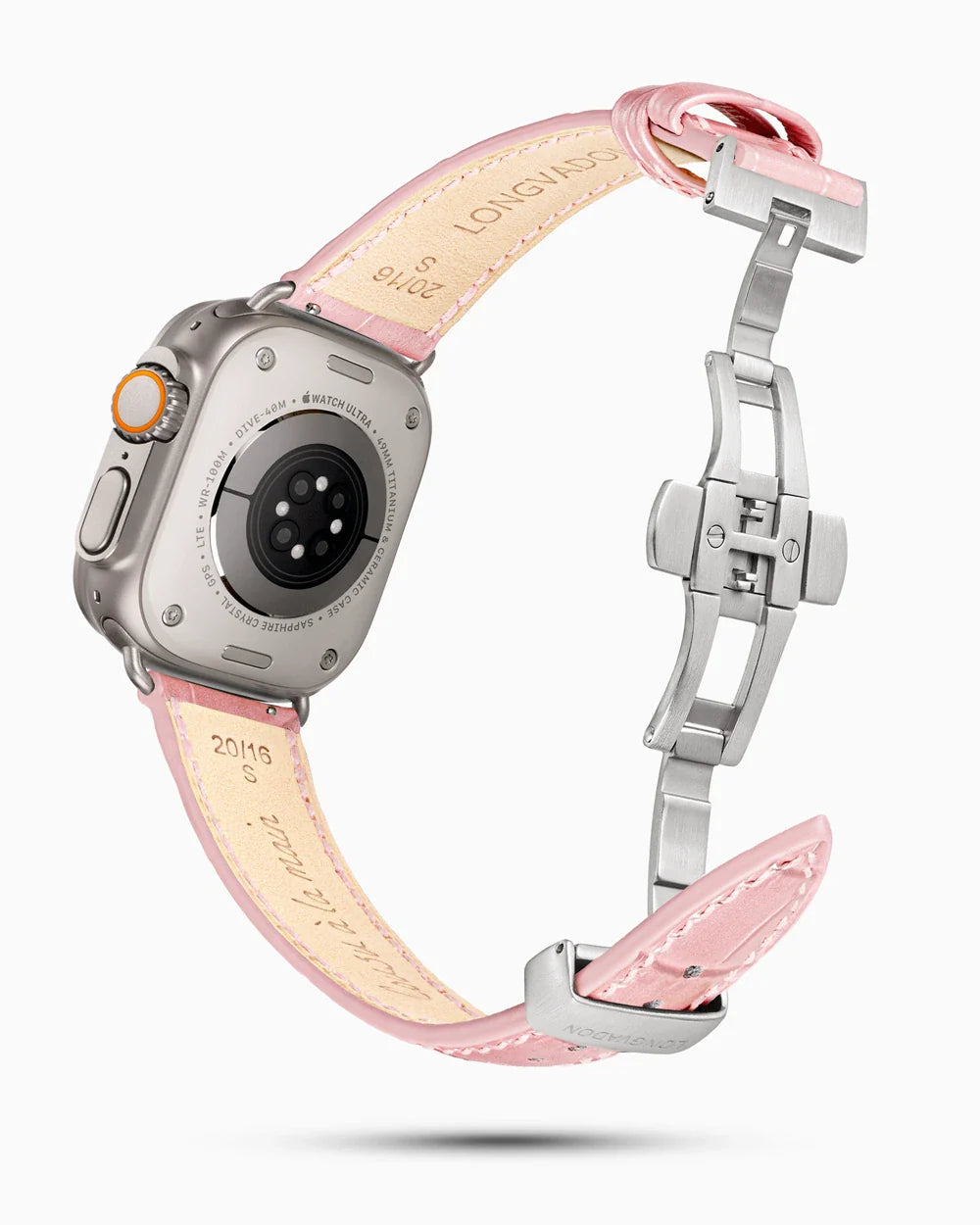 Caiman Series 3 luxury Apple Watch leather band circular image