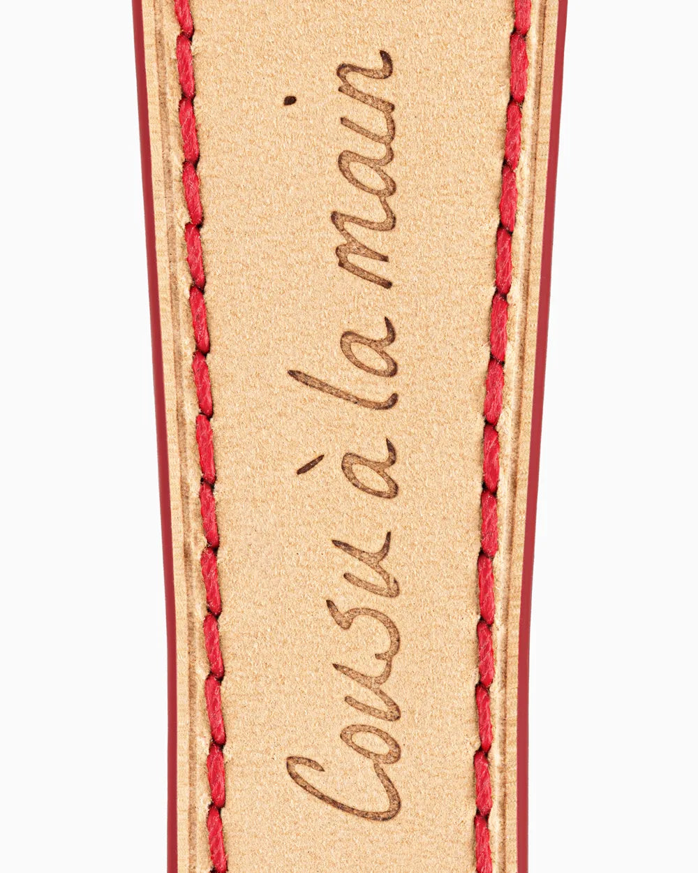 Caiman Series 3 luxury Apple Watch leather band closeup