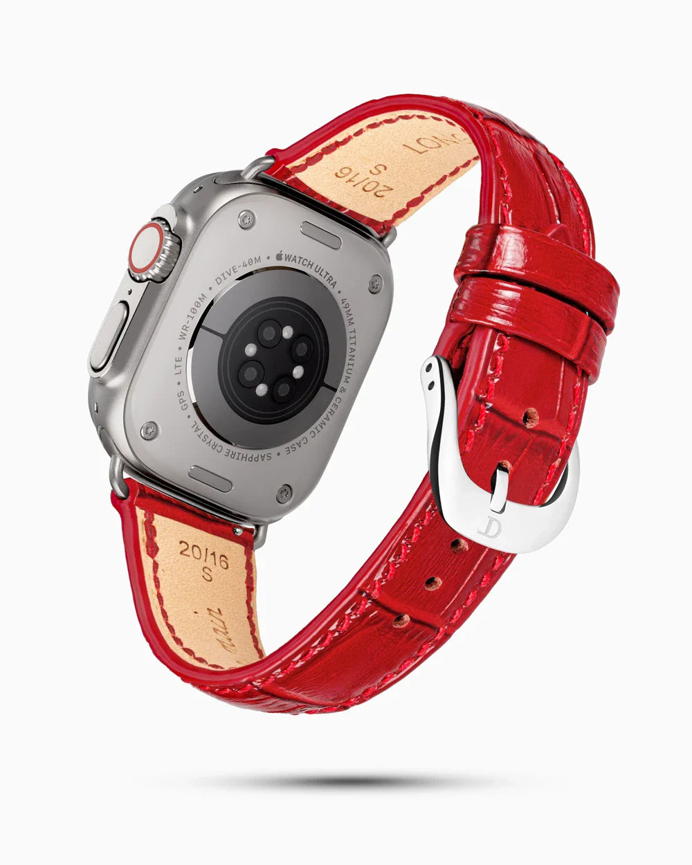 Caiman Series 3 luxury Apple Watch leather band circular image