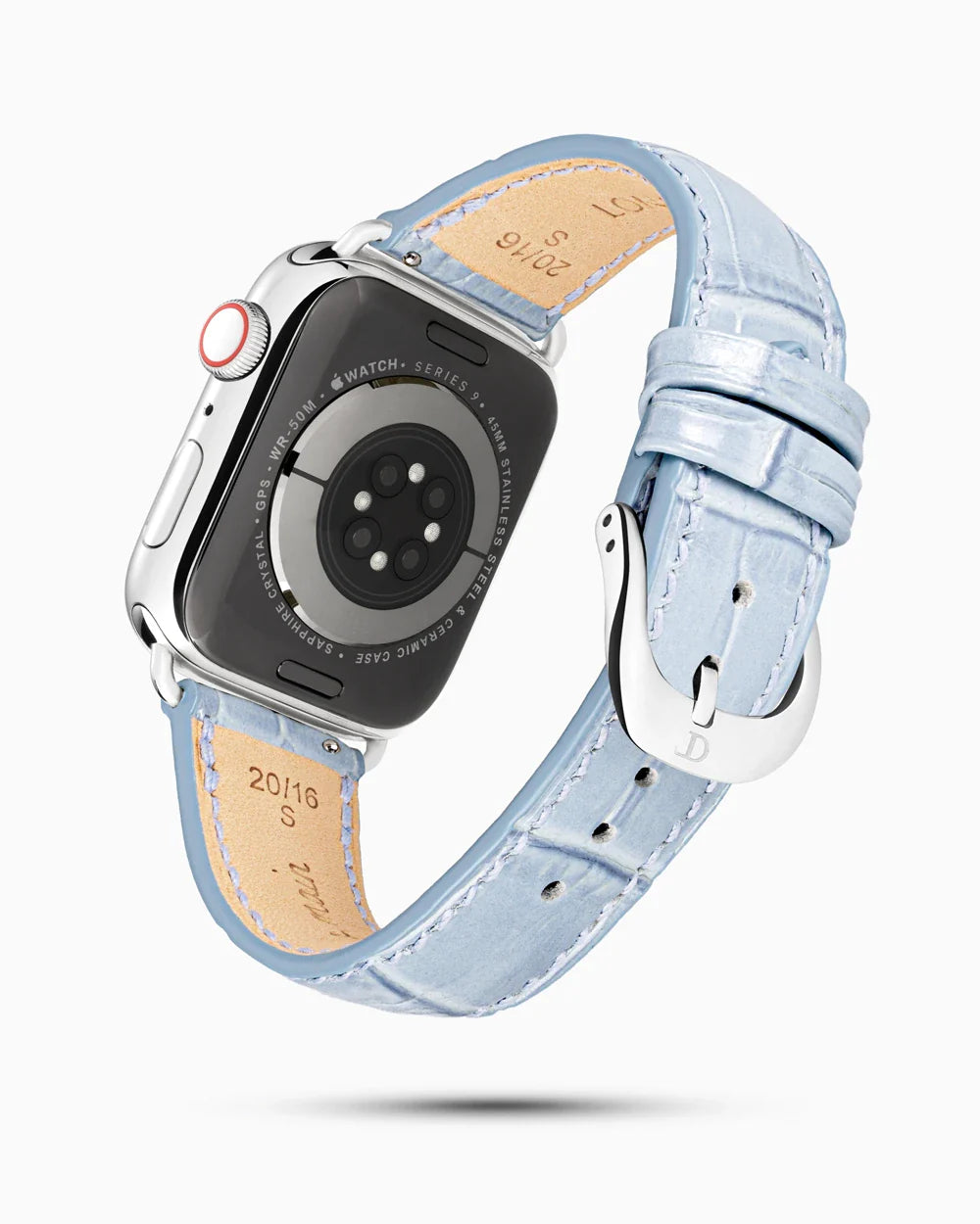 Caiman Series 3 luxury Apple Watch leather band circular image