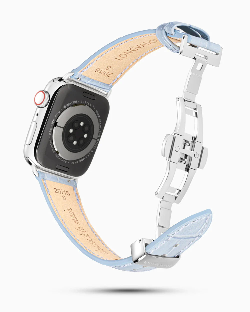 Caiman Series 3 luxury Apple Watch leather band circular image