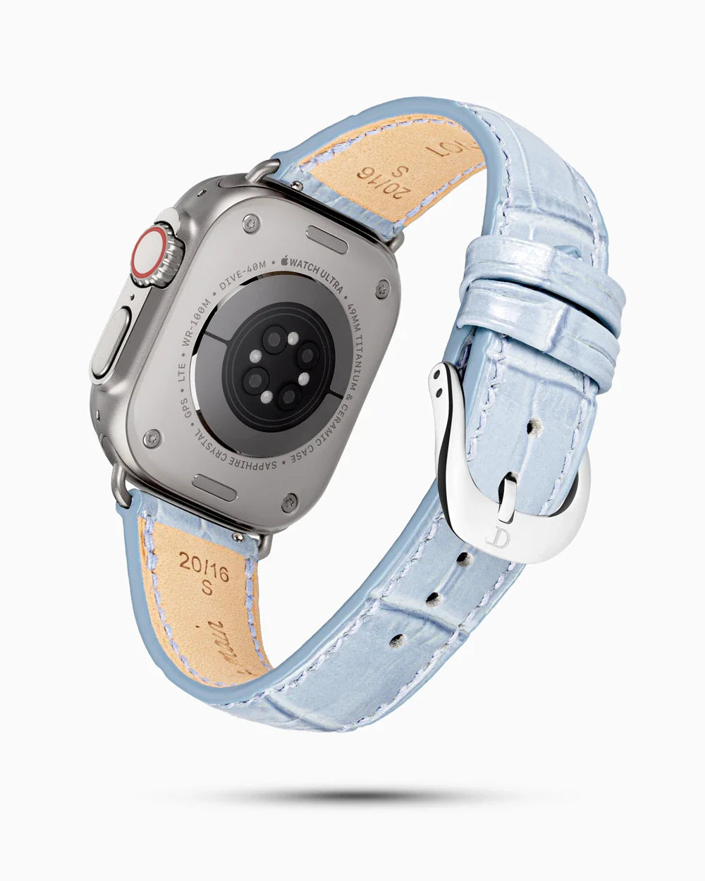 Caiman Series 3 luxury Apple Watch leather band circular image