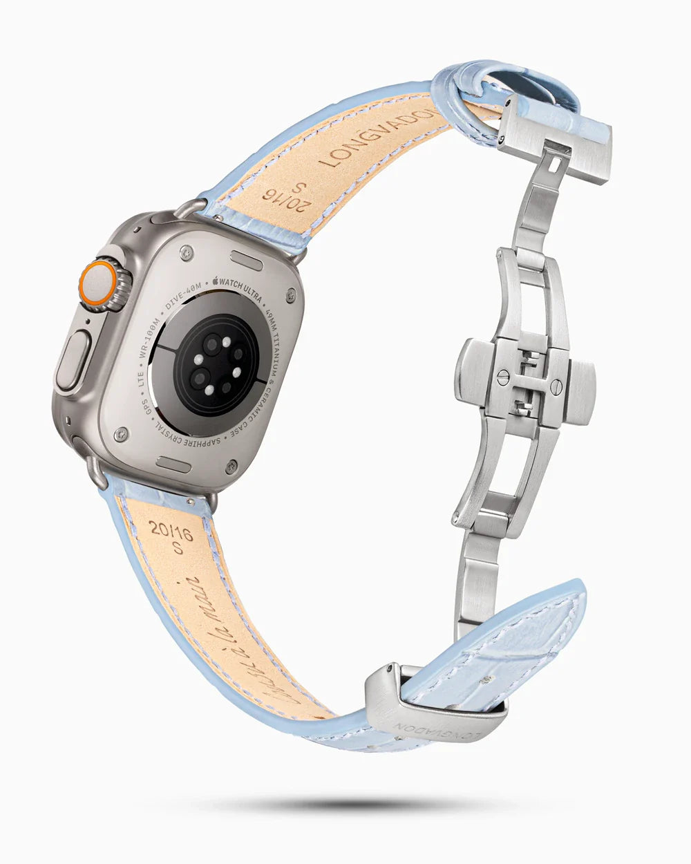 Caiman Series 3 luxury Apple Watch leather band circular image