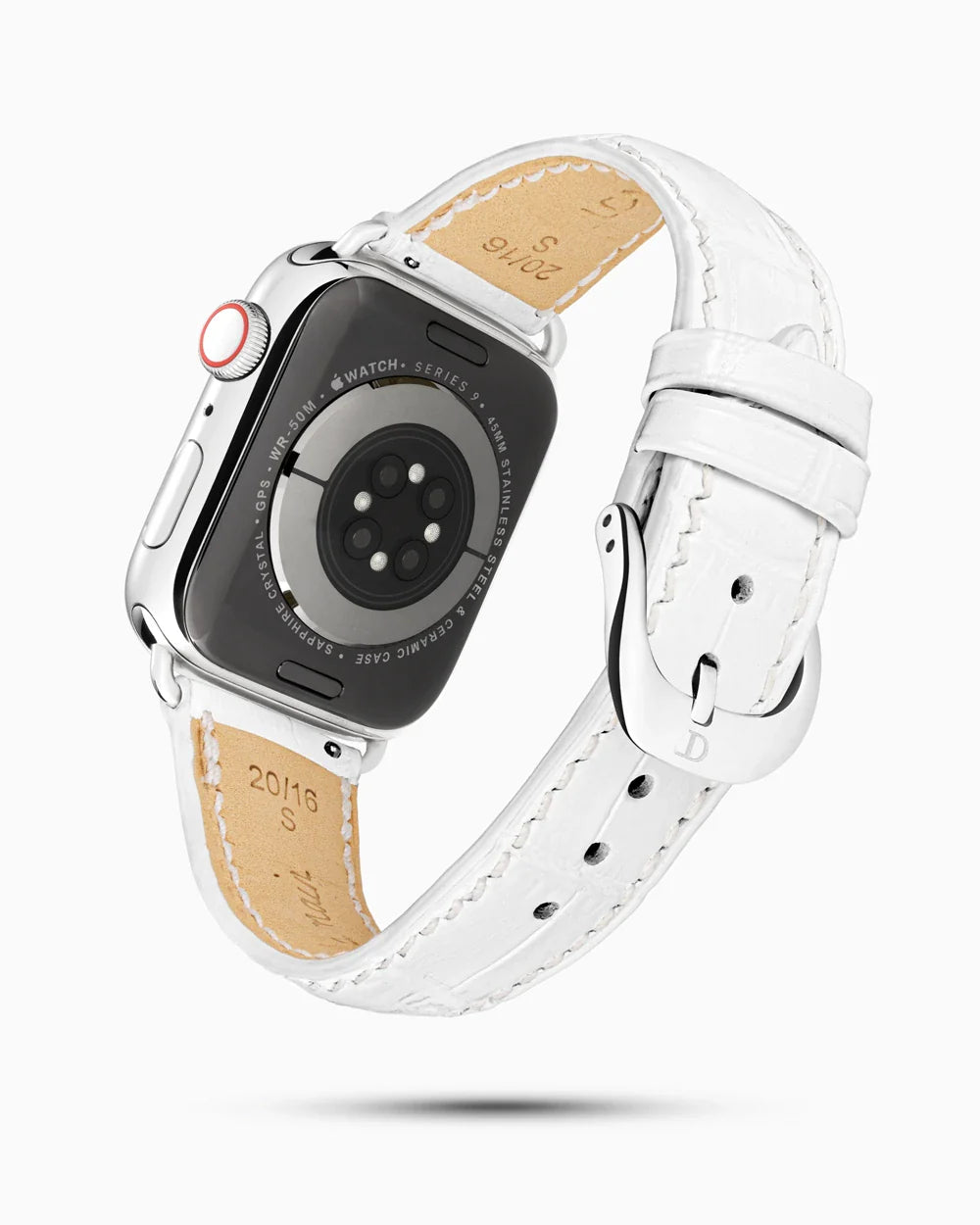 Caiman Series 3 luxury Apple Watch leather band circular image