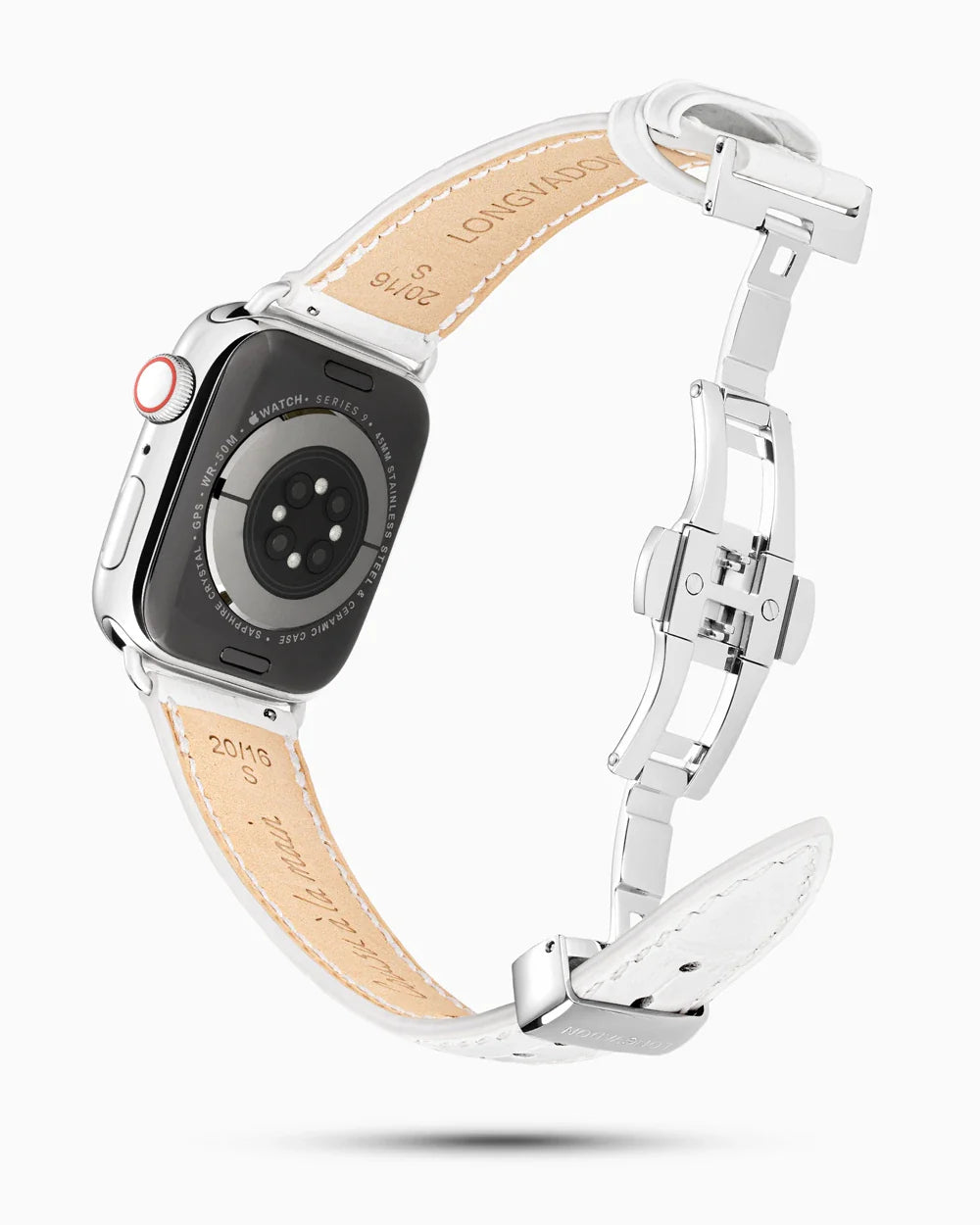 Caiman Series 3 luxury Apple Watch leather band circular image